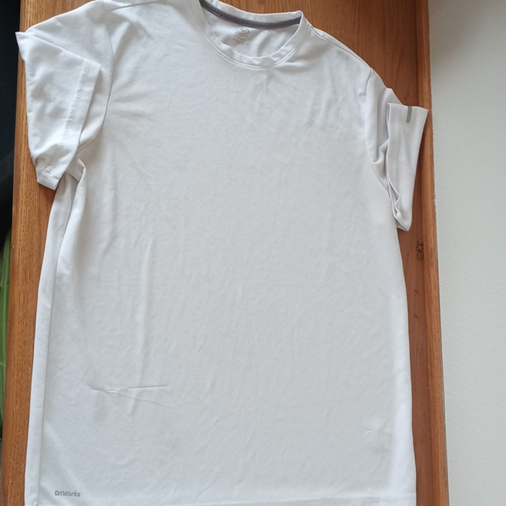 White athletic t-shirt